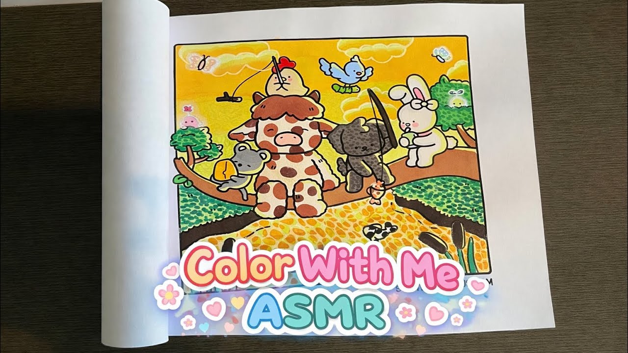 Color With Me ASMR | Little Friends🌿💛