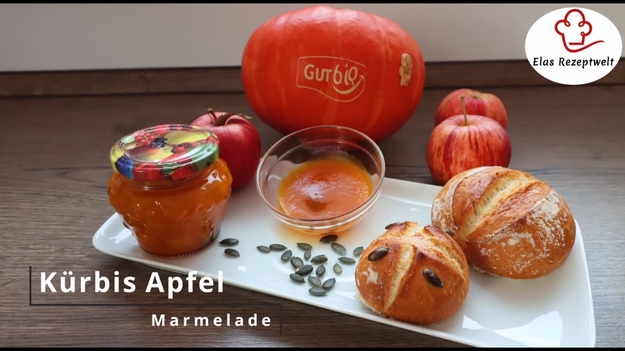 Kürbismarmelade mit Apfel und einem Hauch Zimt