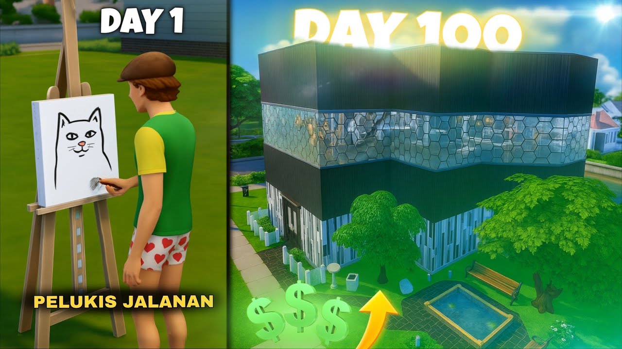 100 Hari hanya Kerja jadi Pelukis di The Sims 4