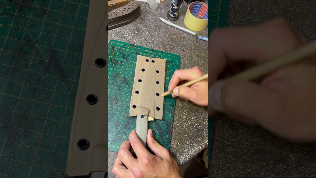 PERFECT FIT- Kydex knife sheath 👌 #asmr #edc #shortvideo #shorts #kydex #handmade #howtomake #new