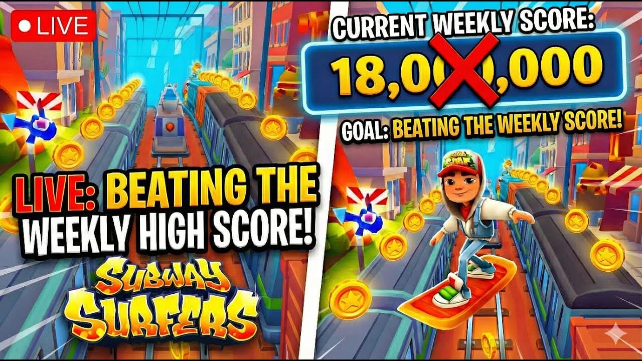 Beating the week 1 High Score | Subway Surfers Live Gameplay | Last Try