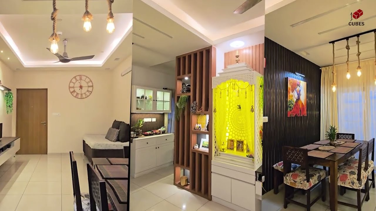 2 BHK at Shobha Dream Gardens, Thanisandra | 100 Cubes Home Interiors | Bangalore