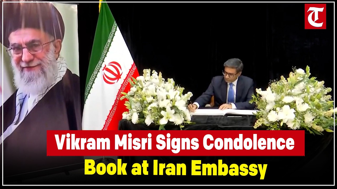 Vikram Misri Signs Condolence Book at Iran Embassy, Pays Tribute to Ayatollah Ali Khamenei