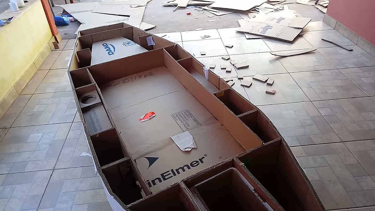 come&ccedil;ando meu caiaque de papel&atilde;o com fibra