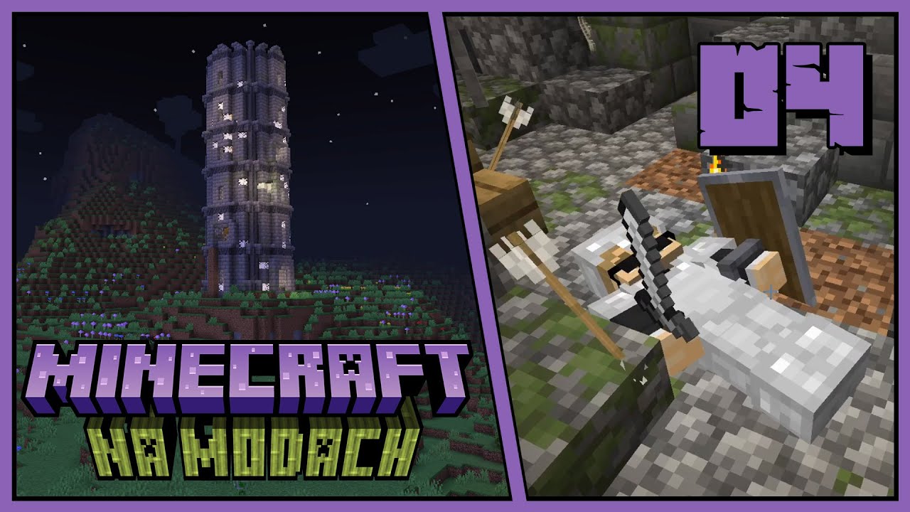 Minecraft na modach 04 - walka w opuszczonej wieży, duże problemy i śmierć | Minecraft 1.19.2