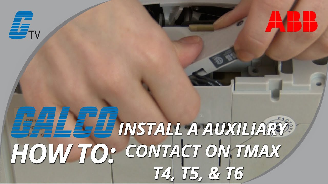 Installing an Auxiliary Contact in an ABB T-MAX T4, T5, and T6 Enclosed Circuit Breaker