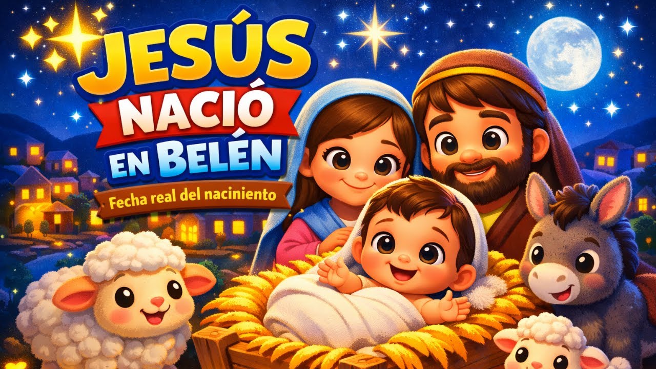 JESÚS NACIÓ EN BELÉN 🐑✨  Fecha Real del Nacimiento de Jesús  Canción Para Niños