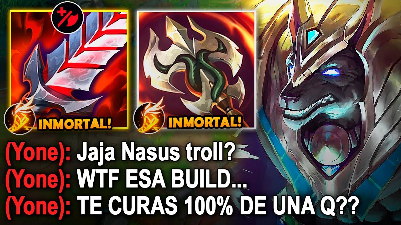 Nasus pero 100% curaciones y cada Q restaura la vida completa