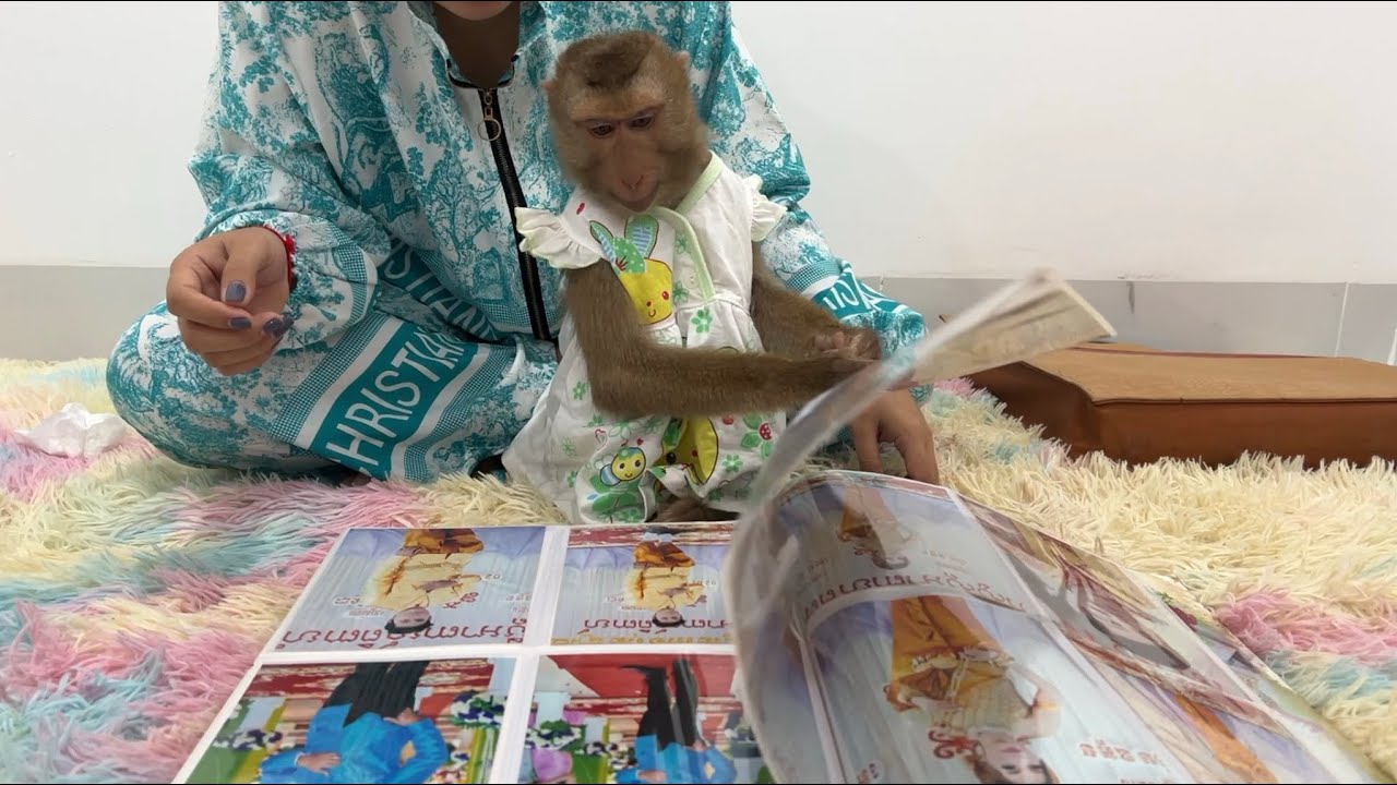 Jessi open parents’s photo album to see daddy and mommy on weeding day