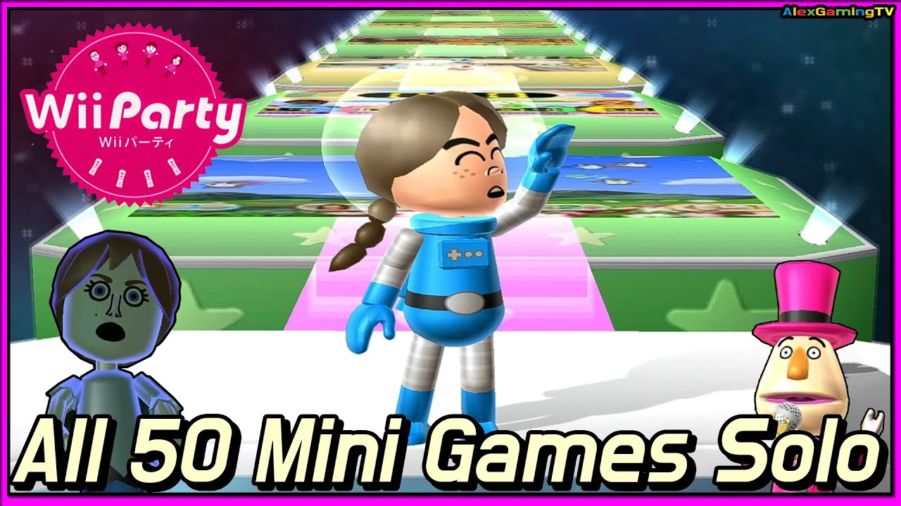 Wii Party - All 50 Mini Games Solo mode Gameplay Walkthrough Part  4  | AlexGamingTV