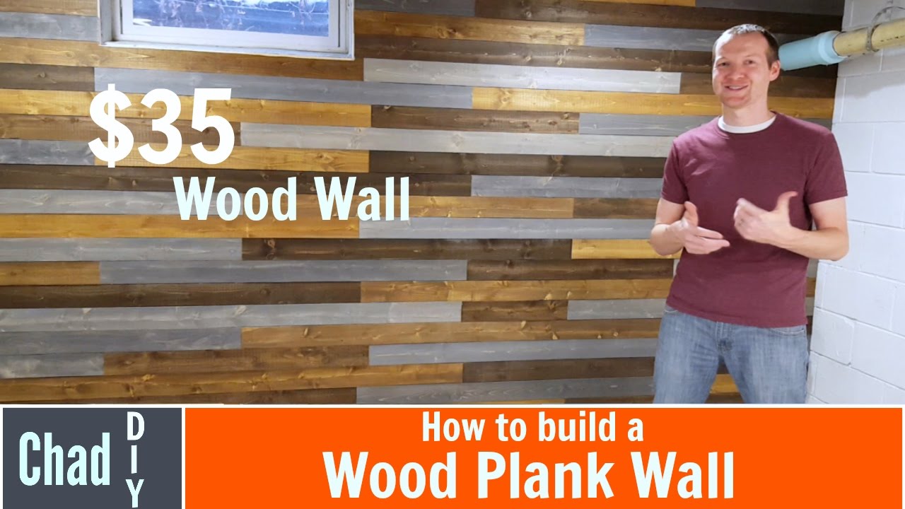 $35 DIY Wood Plank Wall