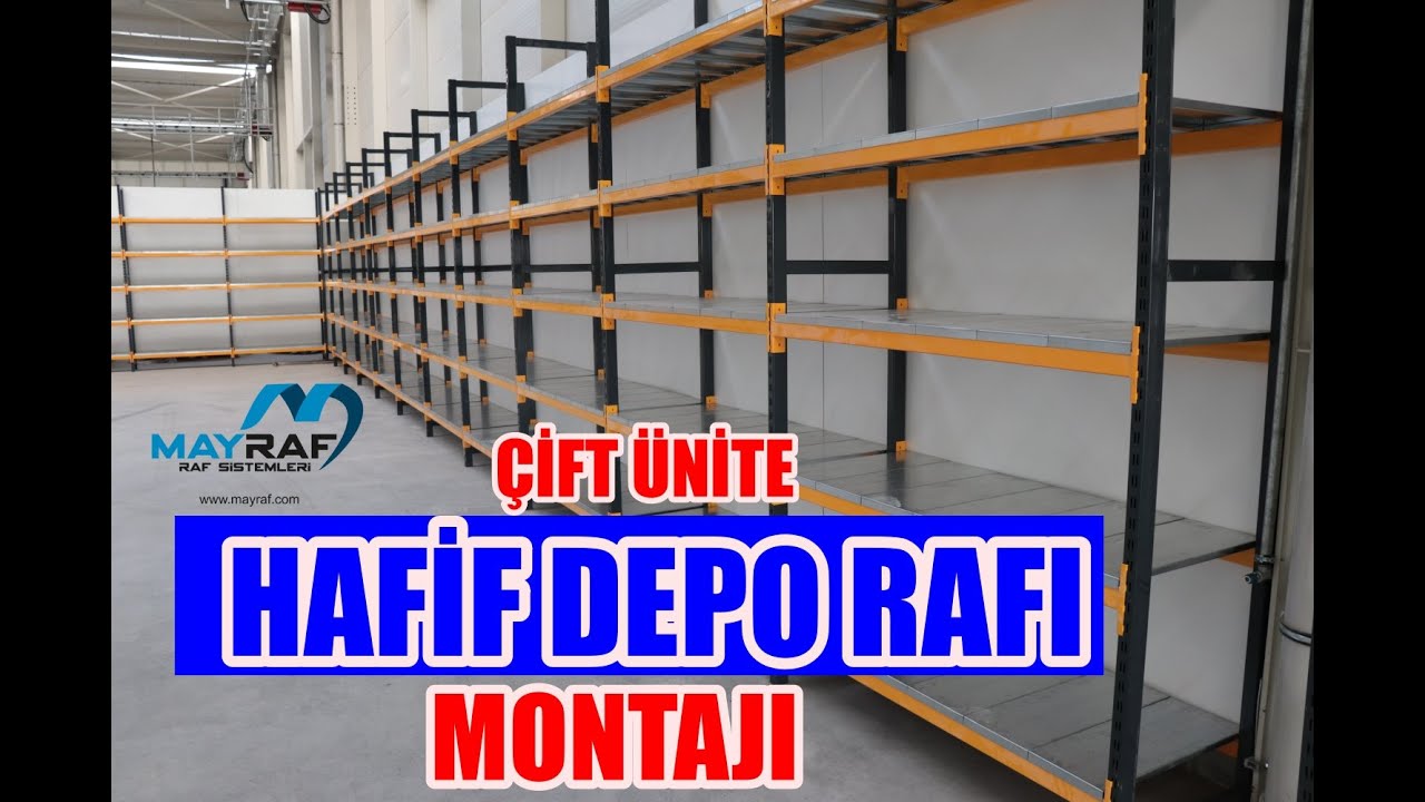 &Ccedil;iftli Hafif Depo Rafı Kurulumu | Kolay  Montaj Rehberi / Double Light Storage Rack Installation