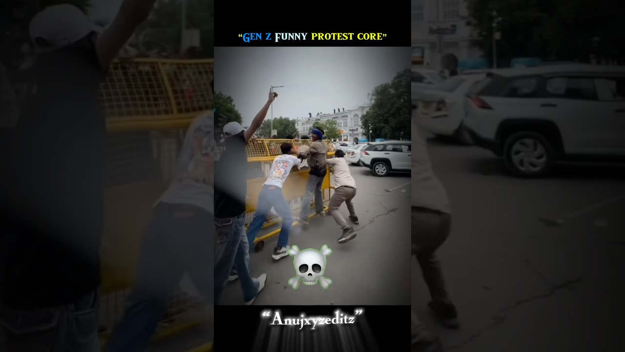 ☠️Gen z Funny Protest Took An Unexpected Turn💀#shorts #edit #jantarmantar #genz #trending#shortsfeed