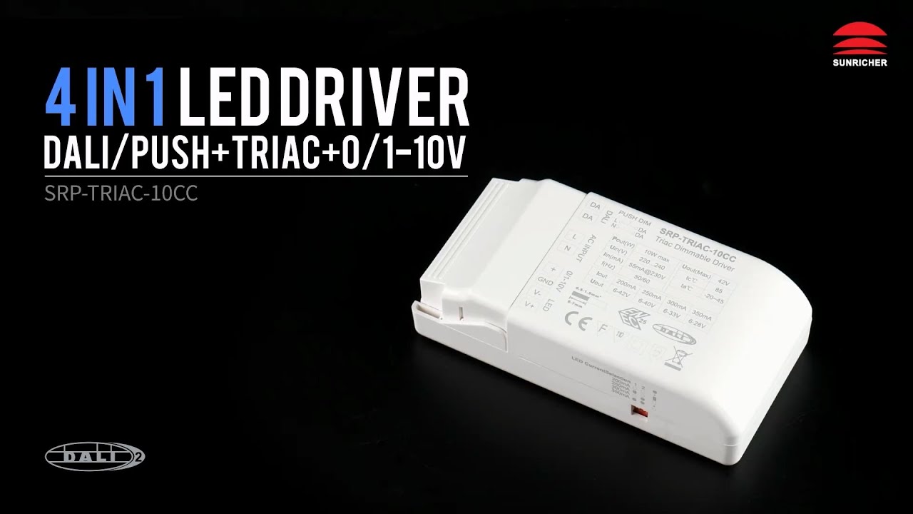 10W DALI/Push+Triac+0/1-10V LED Driver_SRP-TRIAC-10CC