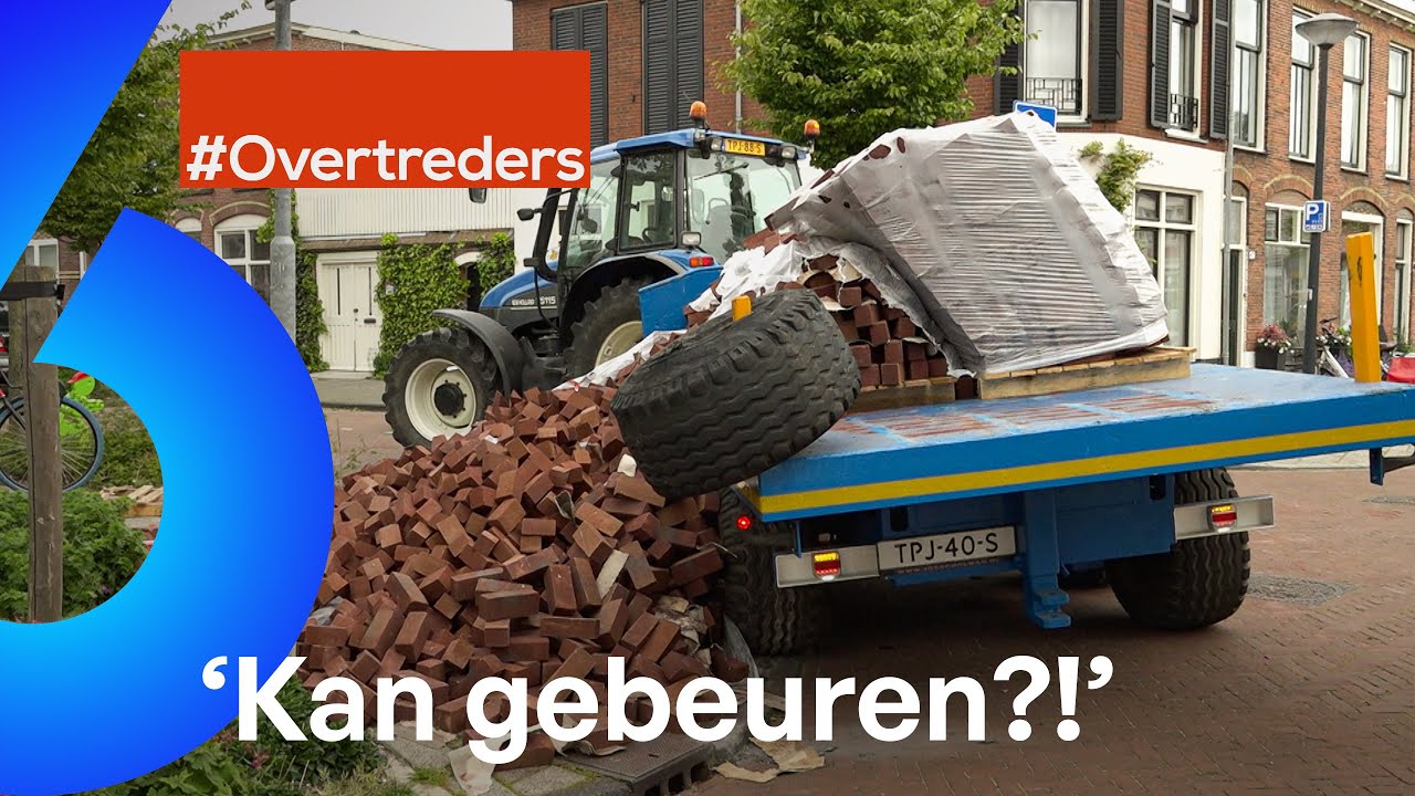 Bestuurder SLOOPT HALF LEIDEN met KAPOTTE LAADBAK! | Overtreders #AFL44