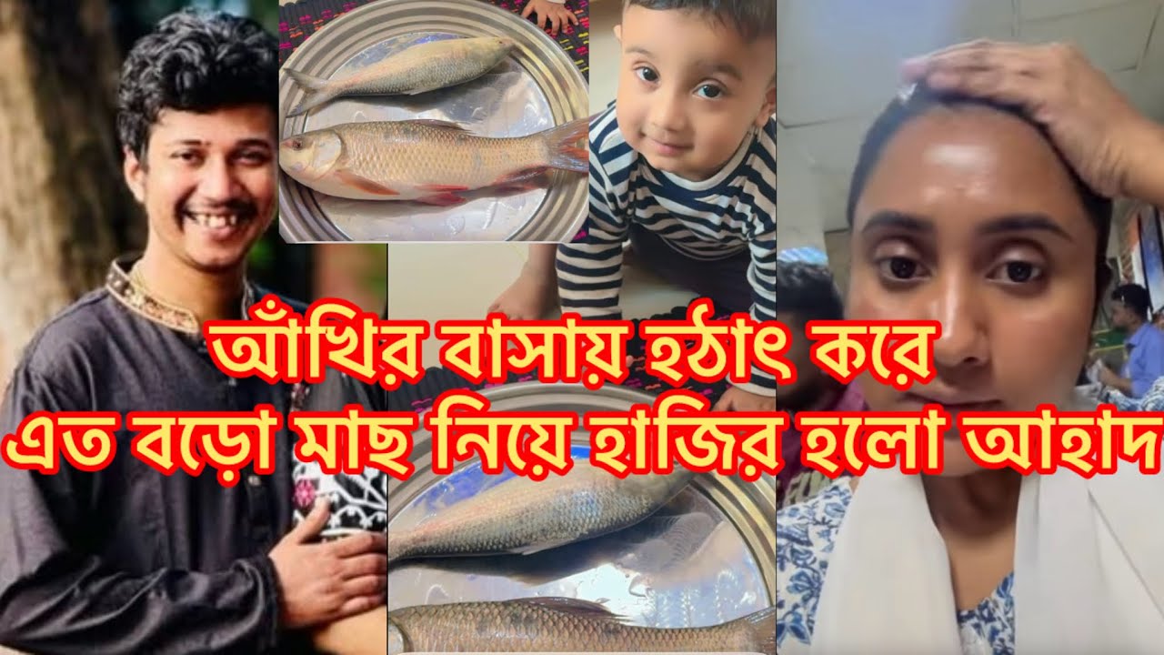 আঁখির বাসায় হঠাৎ করে এতো বড়ো মাছ নিয়ে হাজির হলো আহাদ#আঁখি 