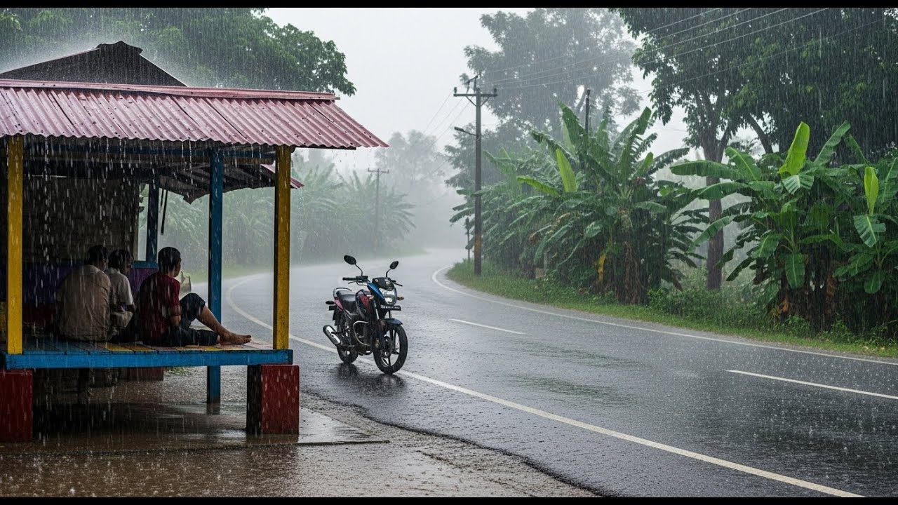 YOU’VE NEVER SEEN RAIN LIKE THIS! 🌧️ INSANE Thunderstorm in Indonesia | Sleep & Relax Sounds