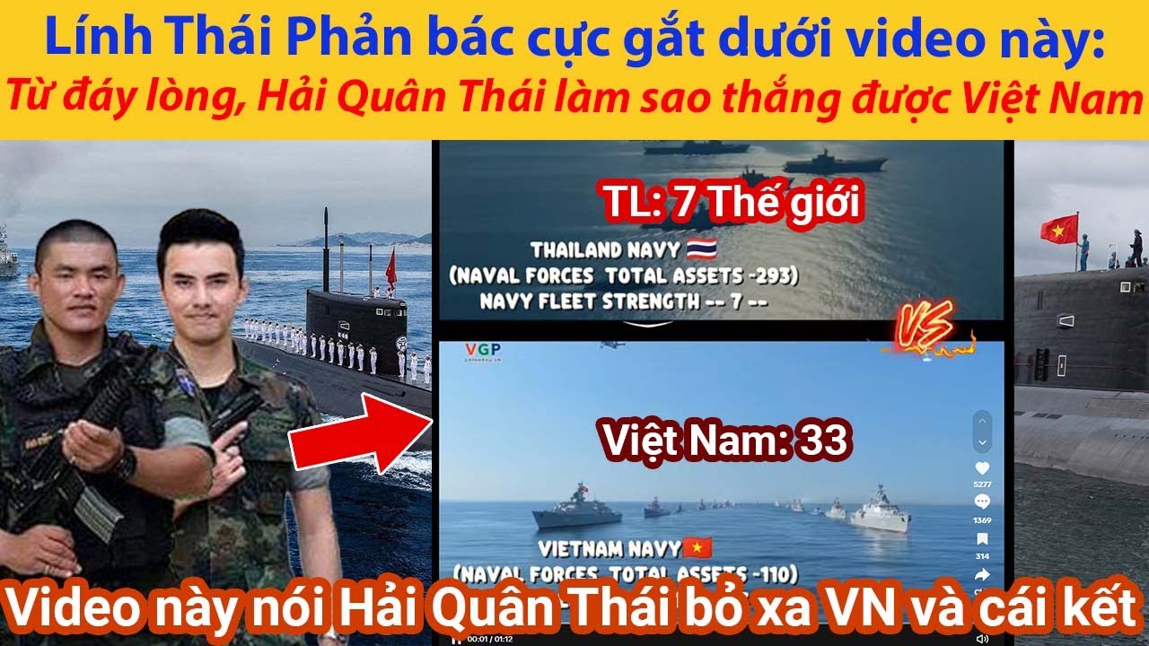 Lính Thái Phản bác cực gắt dưới video này: Từ đáy lòng, Hải Quân Thái làm sao thắng được Việt Nam
