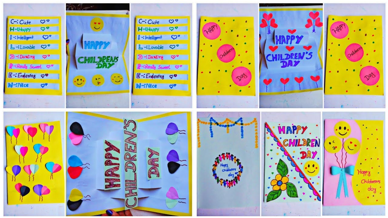 5 easy Happy Children’s Day Card | Step-by-Step Handmade Card Idea | Diy children Day card 