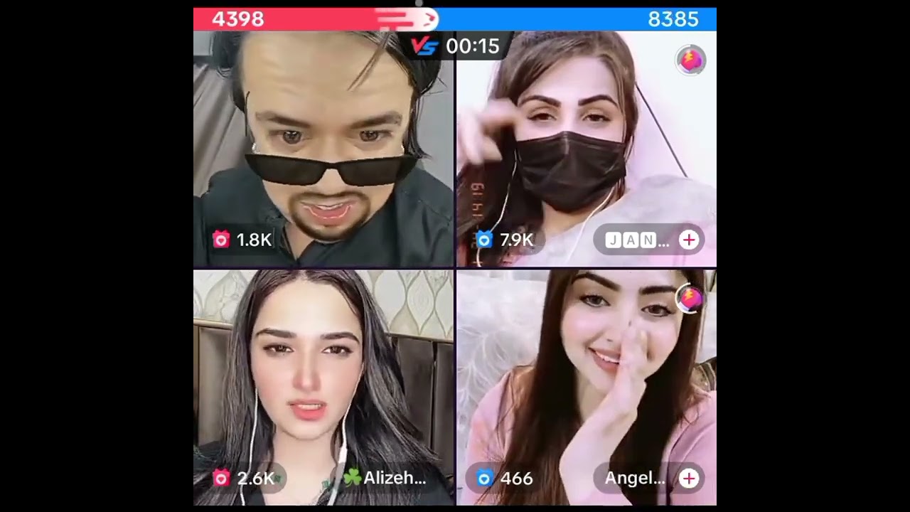 Waseem funny tik tok live with jannat and aliz #anjal