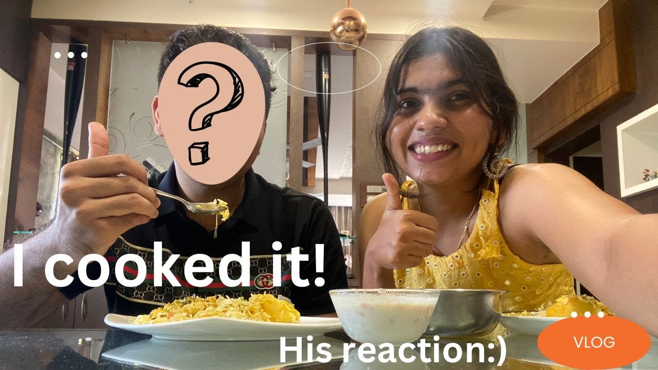 I cook BIRYANI for the first time 👩‍🍳 | His priceless reaction🤌🏻😂