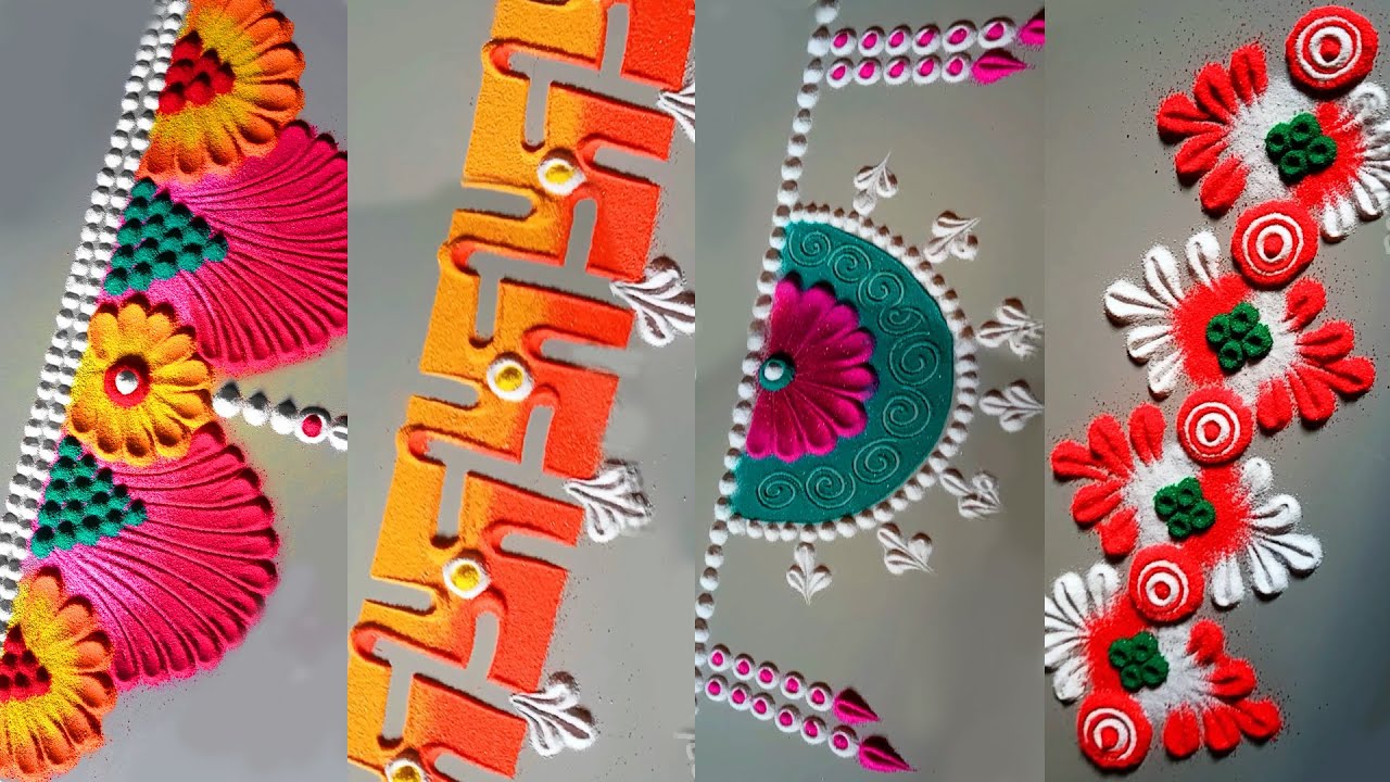 Diwali rangoli design. Dipawali Rangoli.Sanskar Bharti Rangoli. Laxmi puja rangoli. Simple rangoli