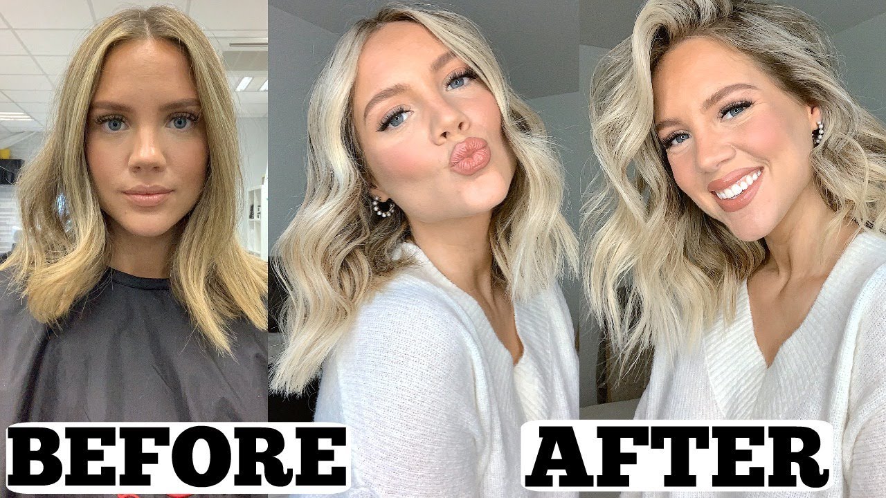 Going BLONDER & How I CURL It | Short Hairstyles | Elanna Pecherle 2019