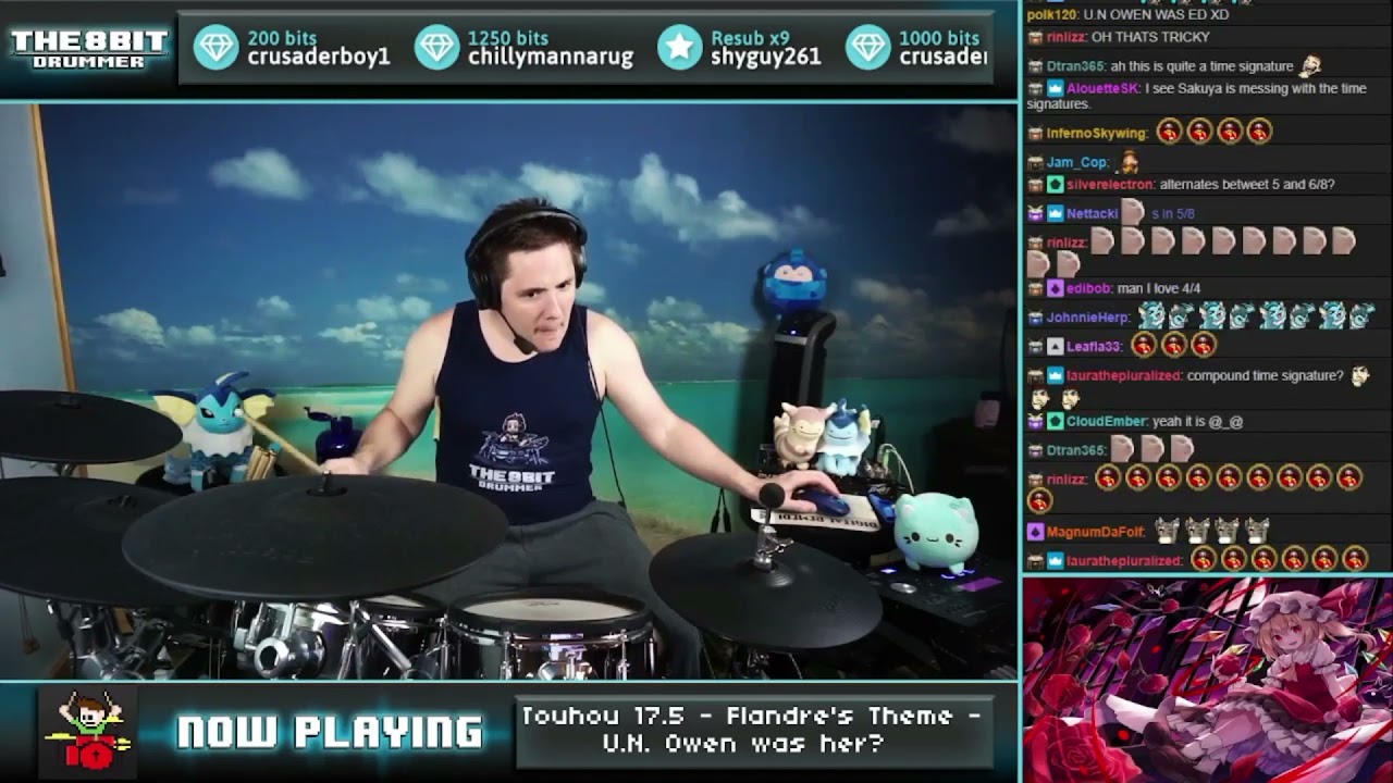 The8BitDrummer // Touhou 17.5 - Flandre's Theme (Blind Drum Cover)