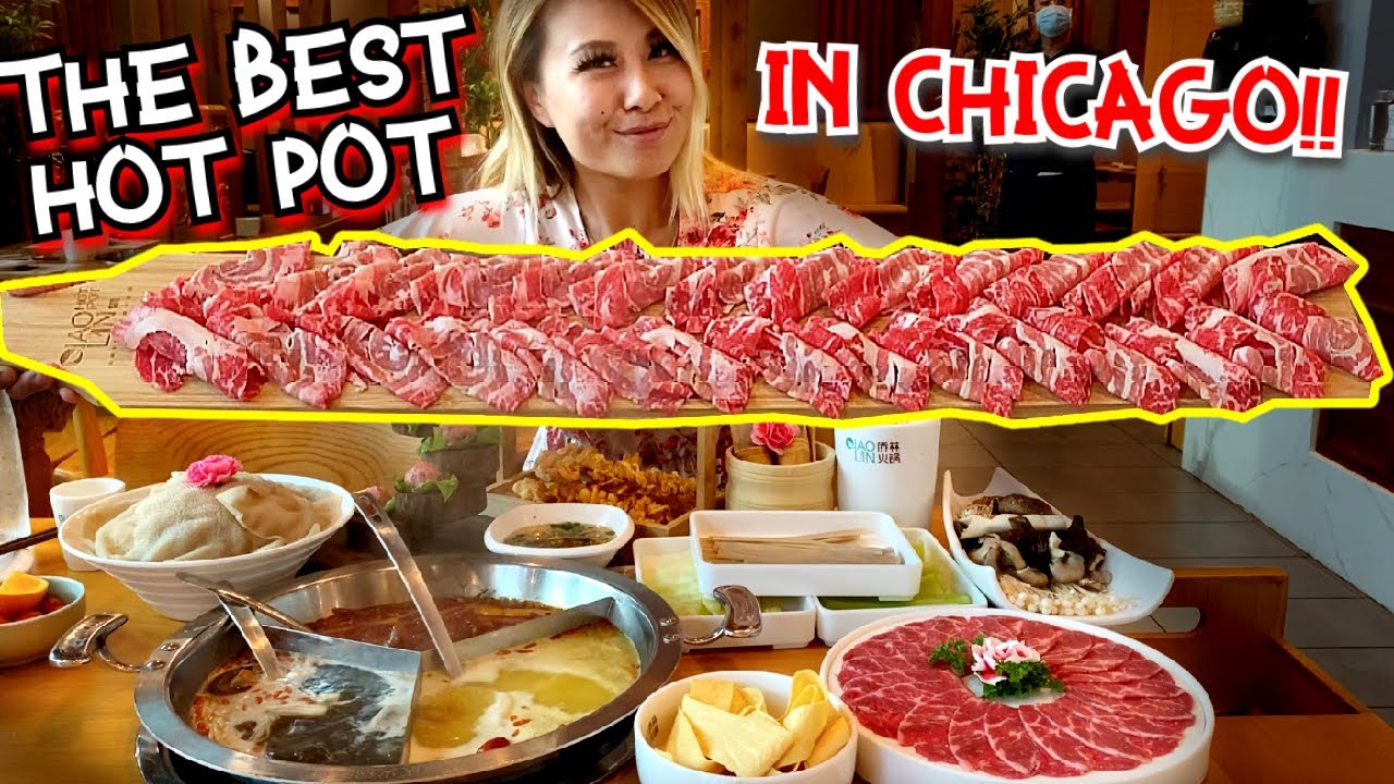 ЛУЧШИЙ ХОТ ПОТ В ЧИКАГО!!! ЕДА НА 250 ДОЛЛОВ в ресторане QiaoLin Hot Pot 侨林火锅 #RainaisCrazy