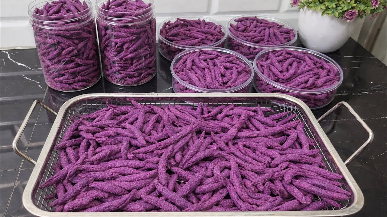 Belum banyak yang tau 1 buah ubi ungu jadi kue Lebaran ter-enak|| Bikinnya gampang banget wajib coba