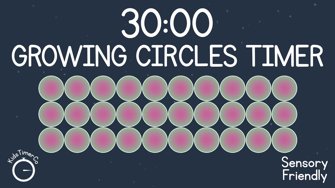 Growing Circles! Simple 30-Minute Sensory Timer for Kids