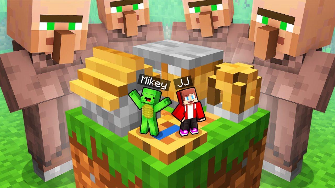 How JJ and Mikey found TINY VILLAGE in Minecraft? - Maizen