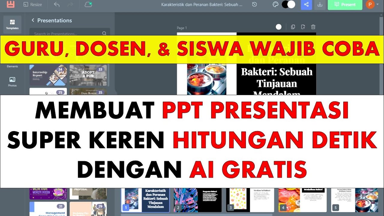 Buat PPT Presentasi Otomatis Kurang dari 5 Detik dengan AI Gratis ini