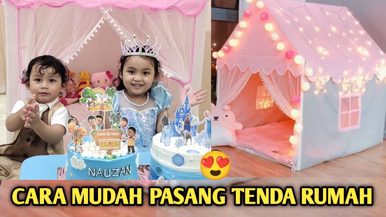 CARA MEMASANG TENDA ANAK MODEL RUMAH PRINCESS DENGAN MUDAH ✨ #dirahusnafamily