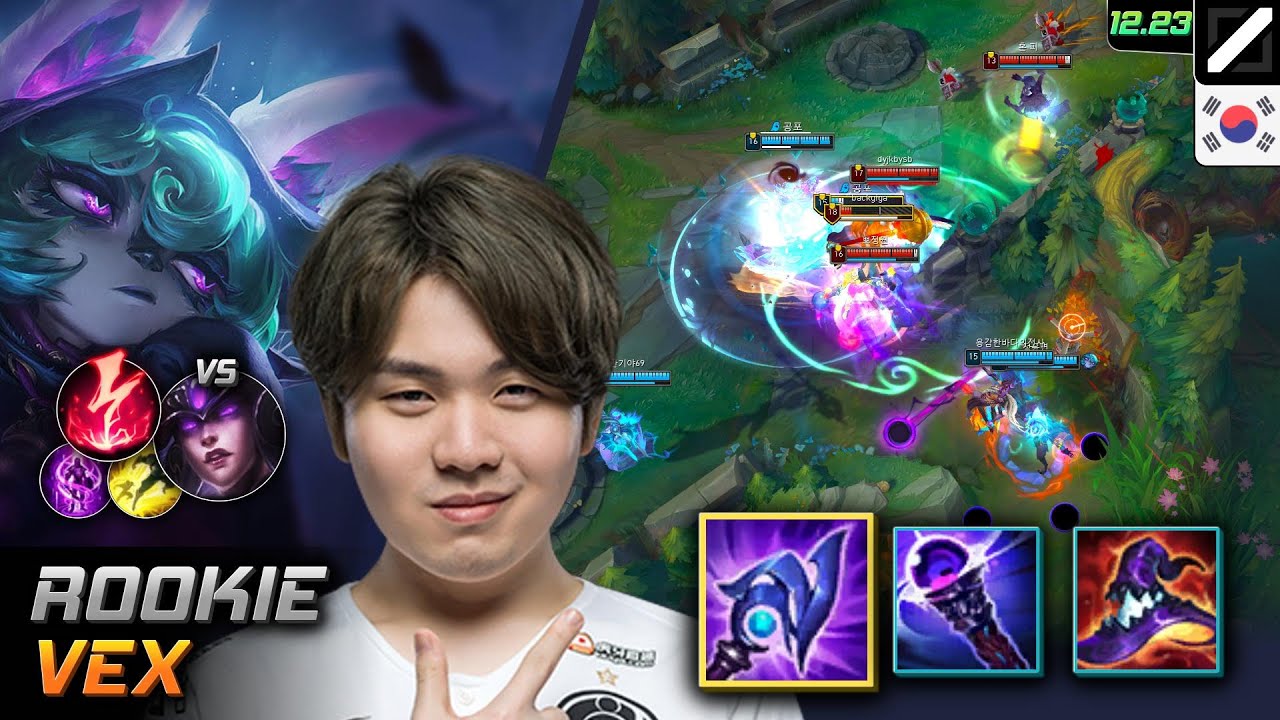 Rookie Mid Vex Build Luden's Tempest Electrocute - Rookie Vex Match Highlight - LOL KR 12.23