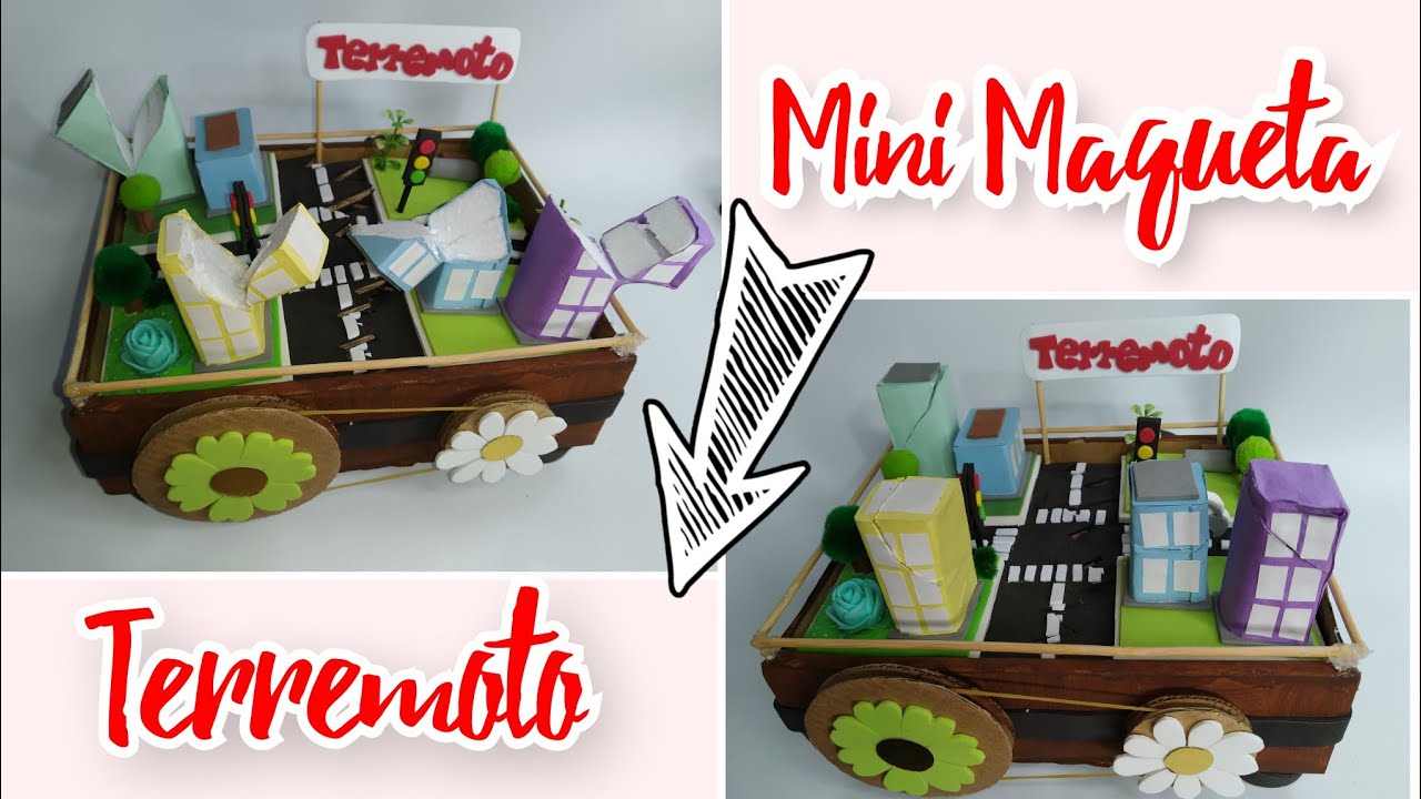 Pequeña Maqueta de terremoto #diy #maqueta #manualidades