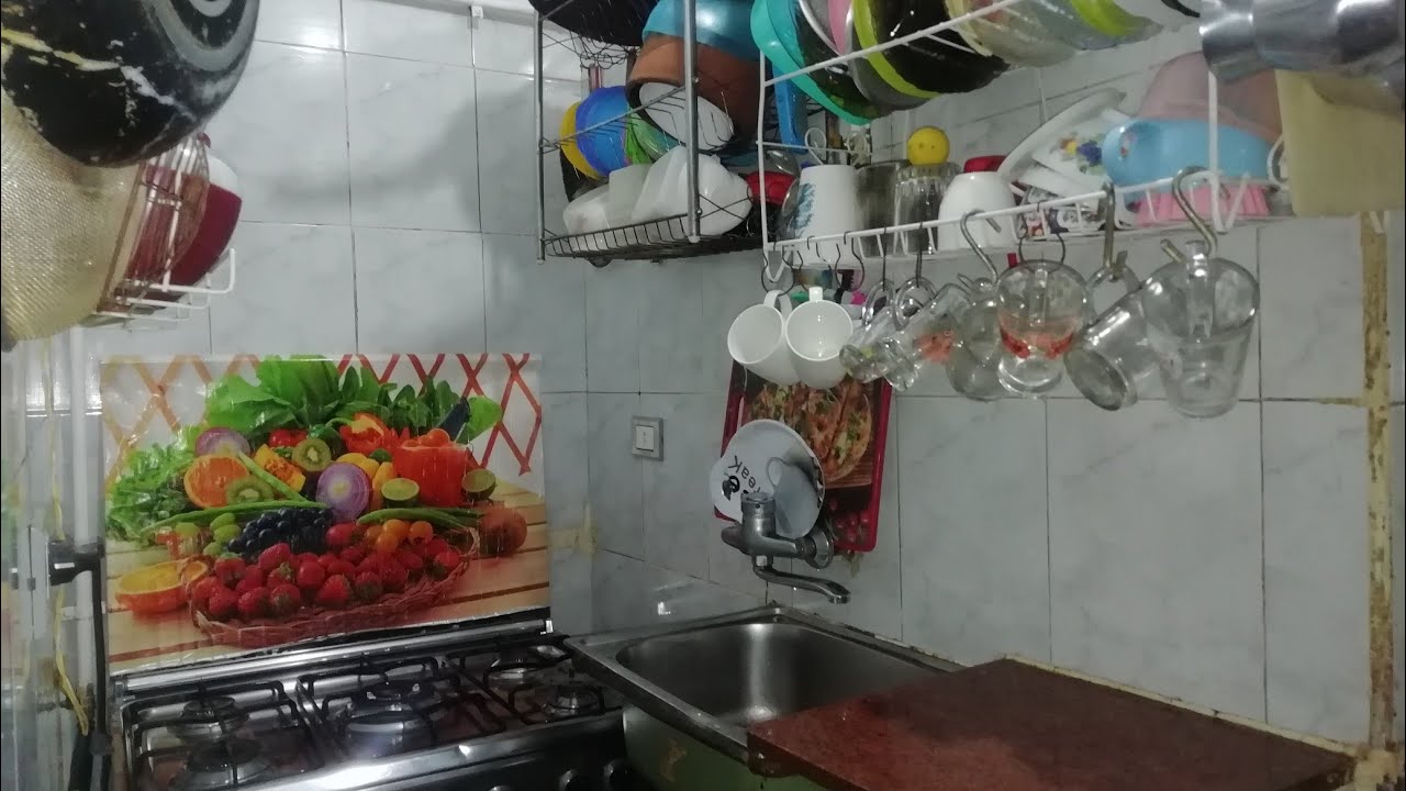 جولة فى مطبخي المتواضع جولة فى اصغر مطبخ على اليوتيوب