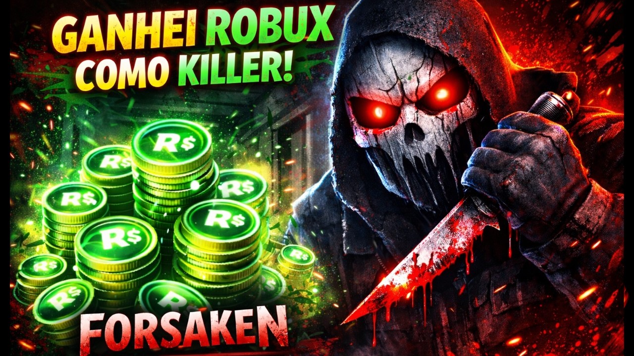 Forsaken Roblox: Ganhei Robux Como Killer e CAUSEI TERROR! 💀💸
