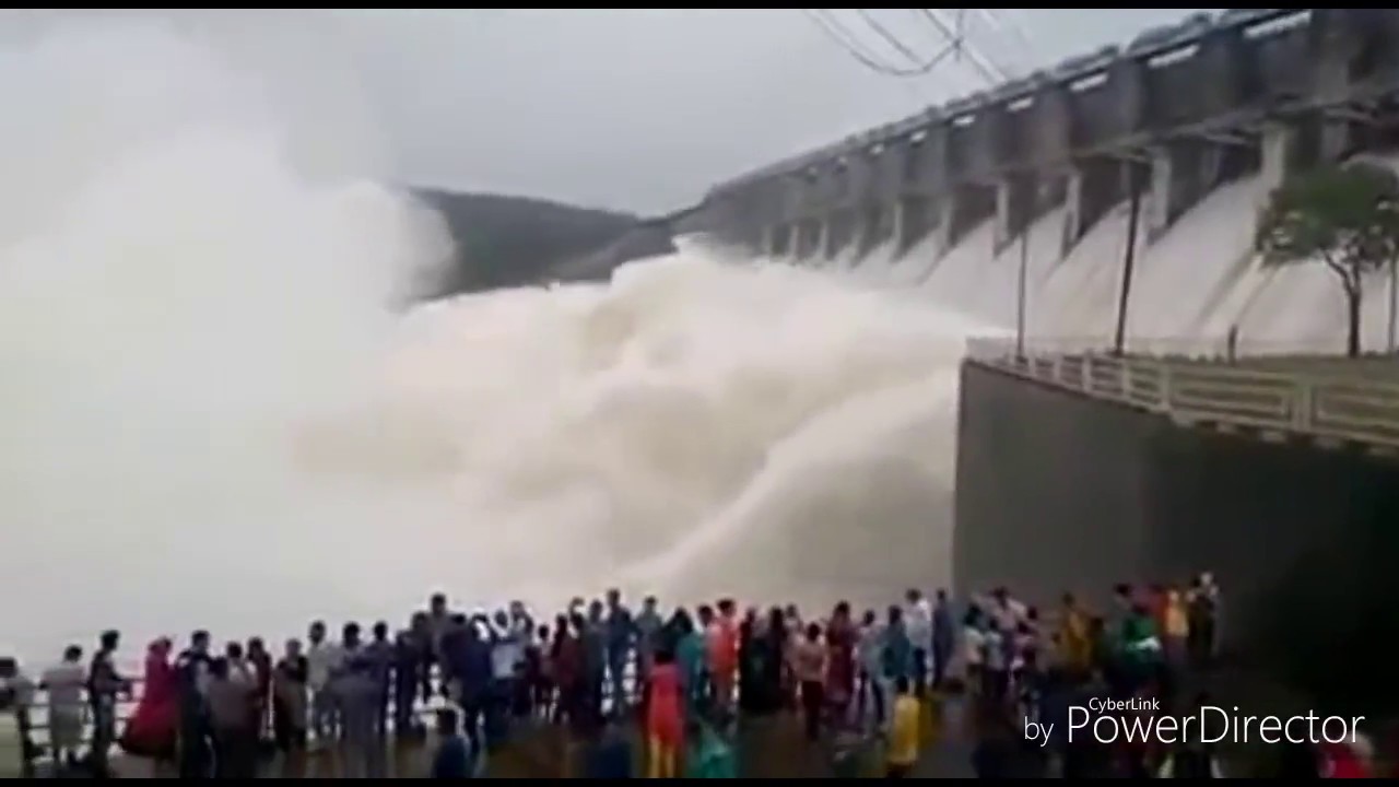 Nepal's biggest koshi barrage pool opening.