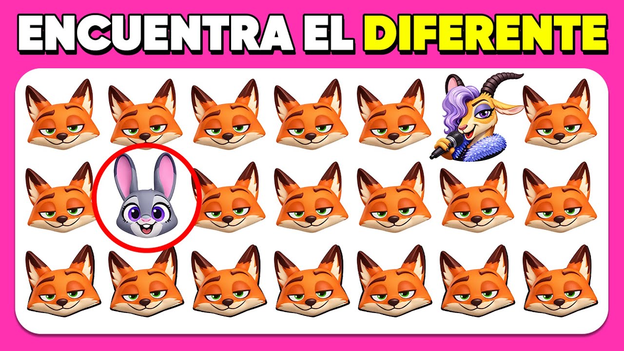 Encuentra El Raro - ZOOTOPIA 2 Edición 🐰🦊 30 MEGA DESAFÍOS | Nick Wilde🧡Judy Hopps💙Gazelle💙~Rey Quiz
