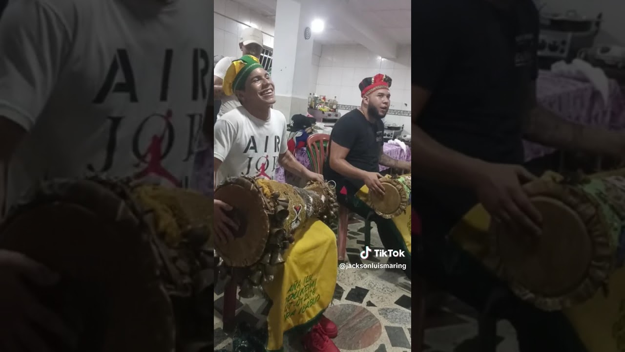 Tambor aña en la Guaira casa de Cheo ocha bi 