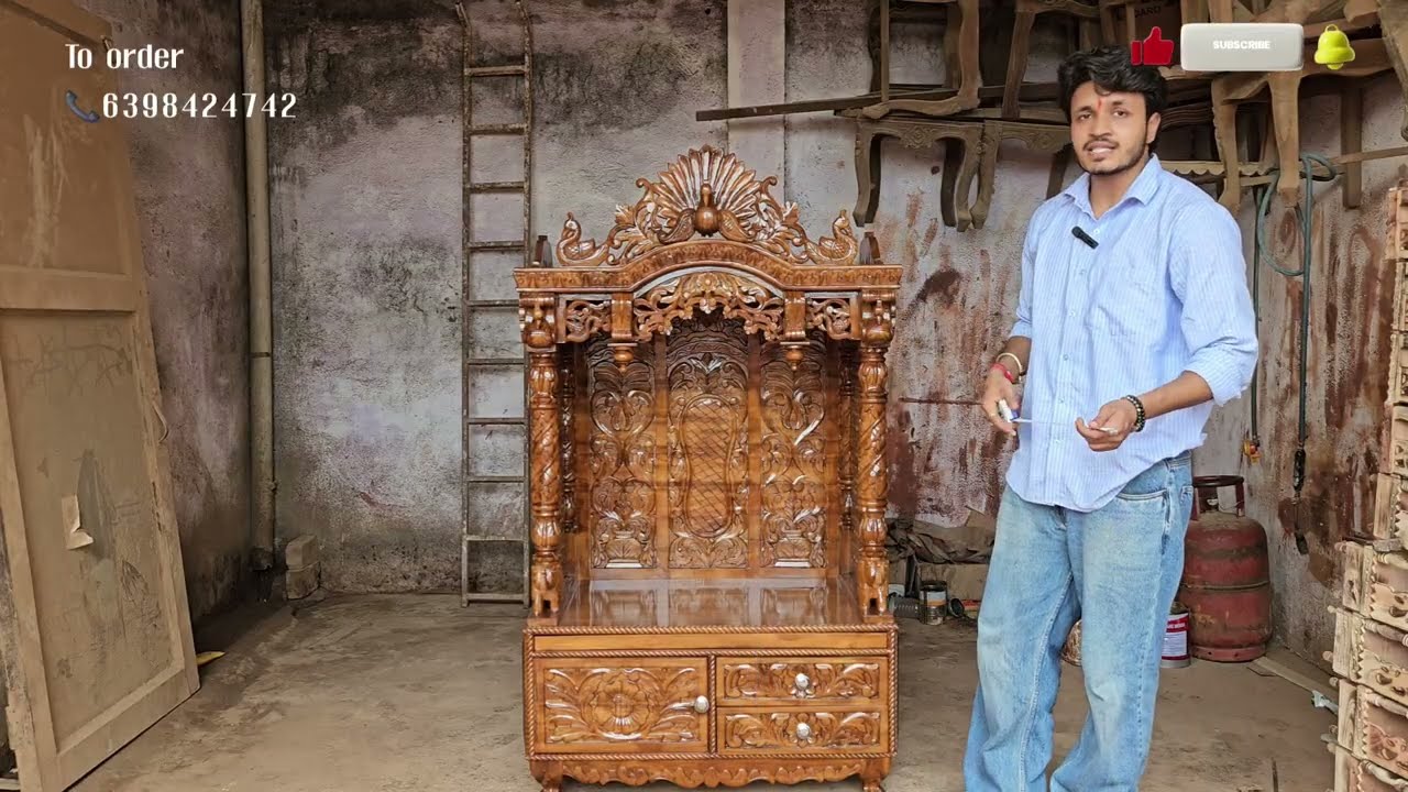 Latest pooja temple design 2025 🛕| Teakwood temples for home | Lakdi ke mandir | Altar designs 