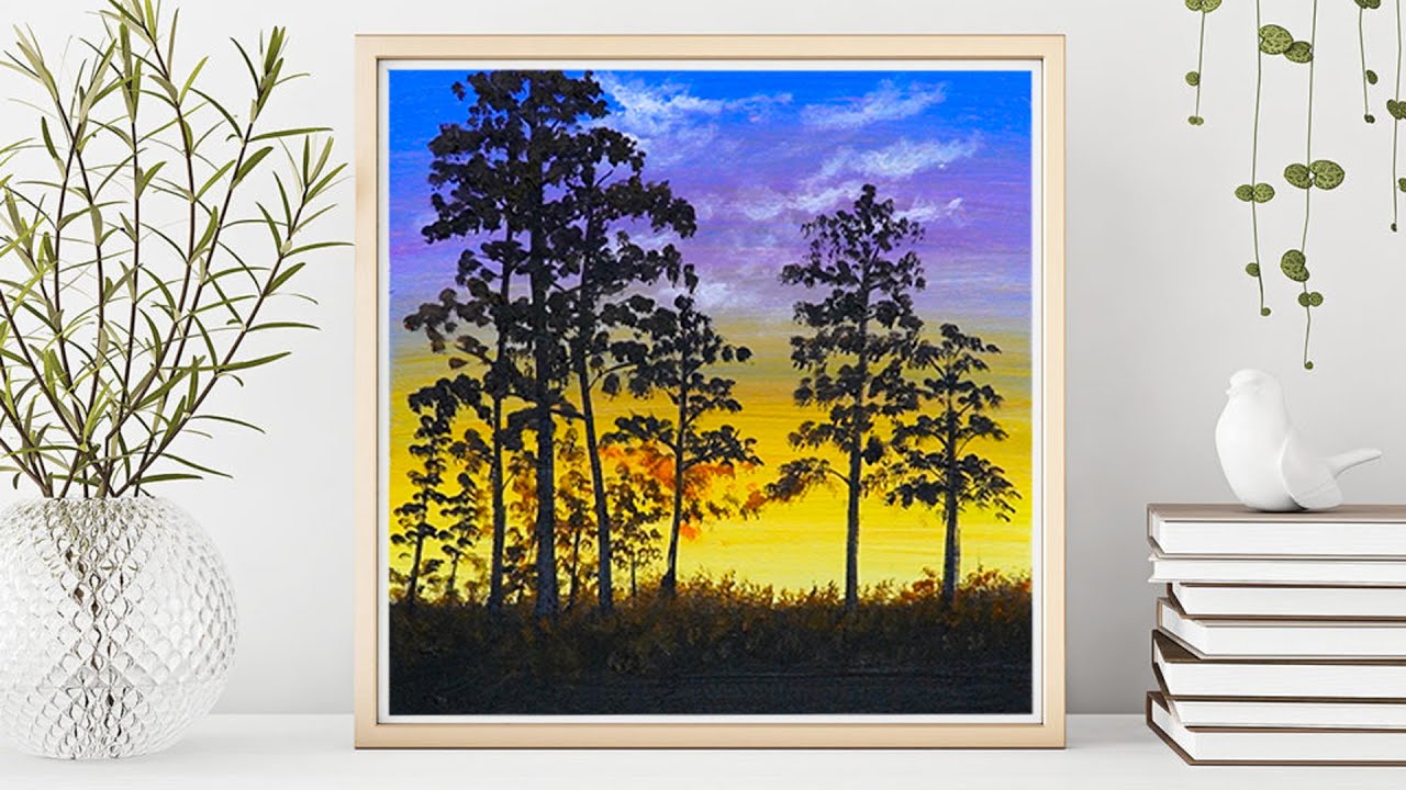 How to Draw Easy Landscape Painting || Acrylic Painting Tutorial #267