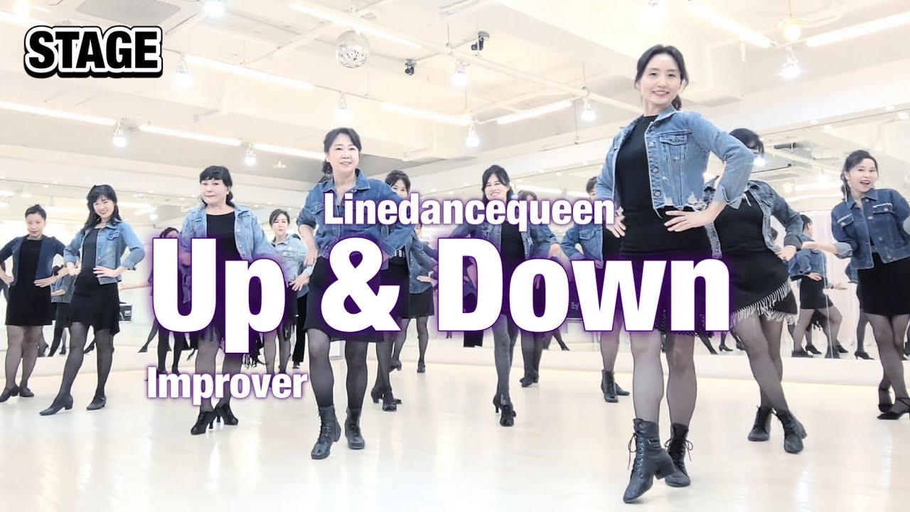 Up & Down Line Dance l Improver l 신나는 Stage l 업 & 다운 라인댄스 ㅣ Linedancequeen