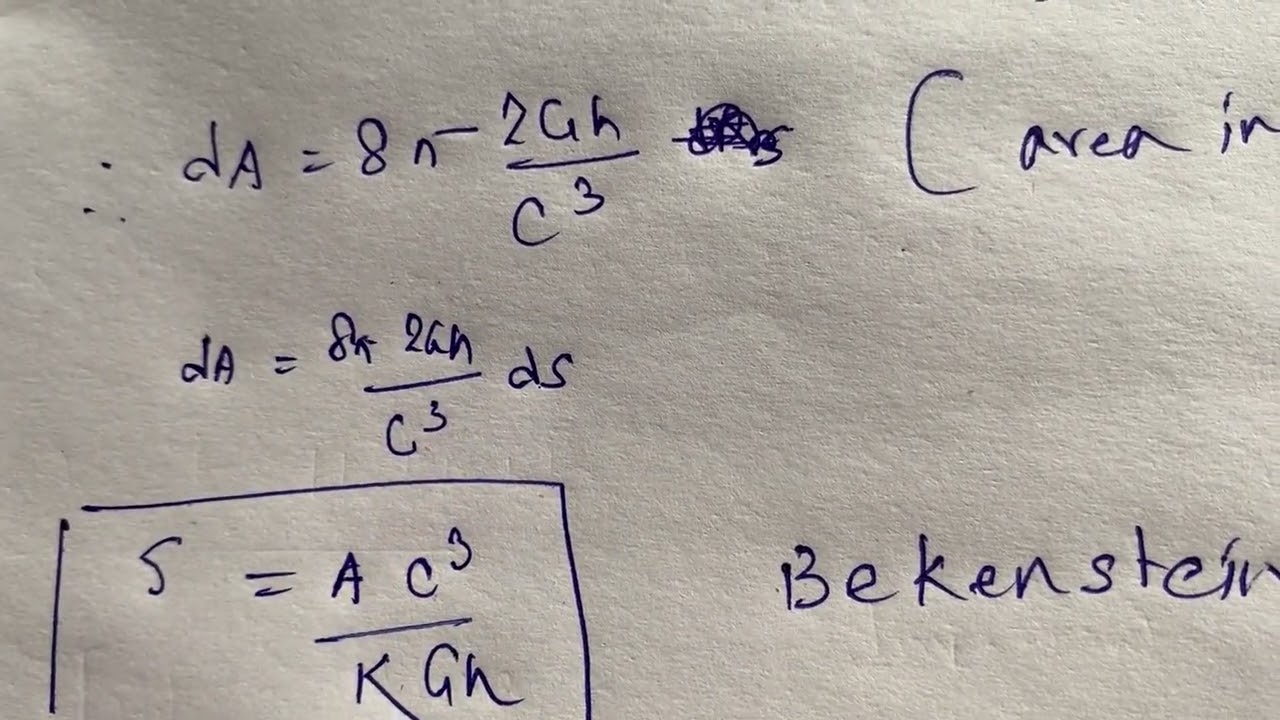 Cosmology25 : Bekenstein Formula:How A Black Hole Grows?