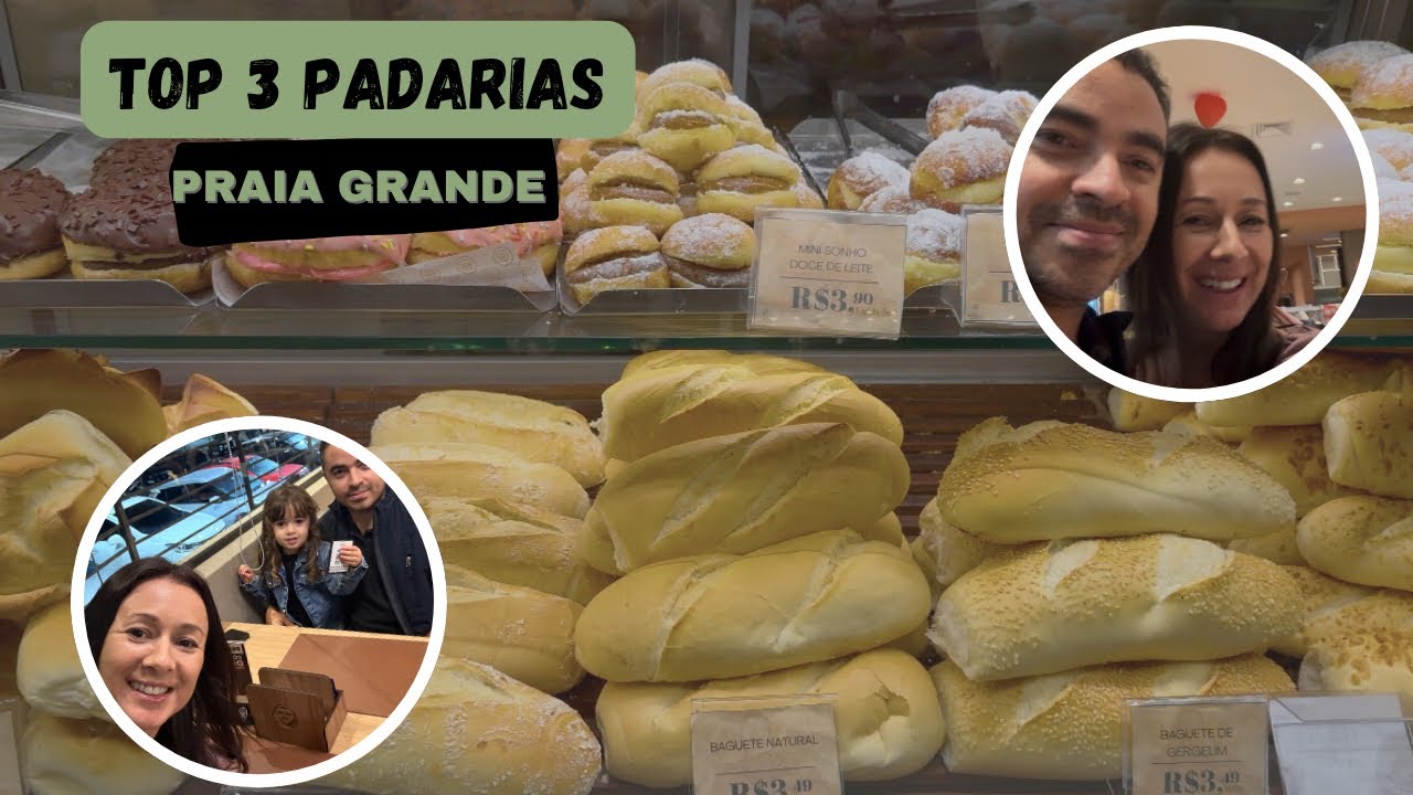 3 MELHORES PADARIAS para Comer Pão de Cará na Praia Grande (SP)