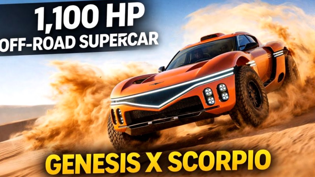 Представлен Genesis X Scorpio с мощностью 1100 лошадиных сил и экстремальным внедорожным дизайном.