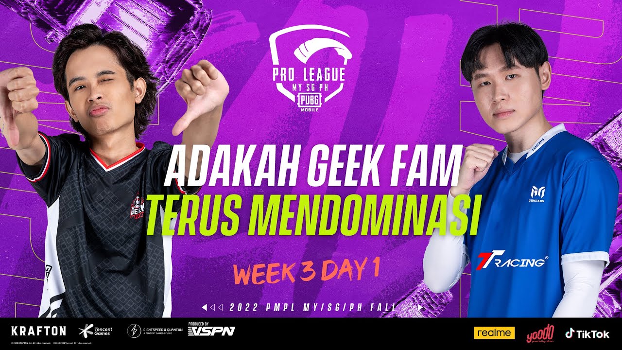 [BM] 2022 PMPL MYSGPH W3D1| Fall | Adakah Geek Fam terus mendominasi untuk minggu terakhir?