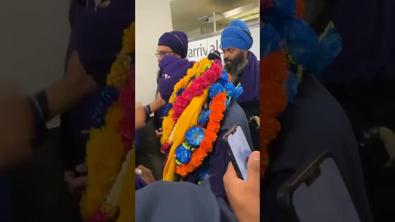 23 june 2024 Arrival Of Jathedar Baba Joginder Singh Ji 96 Crori Budha Dal Raqba - Gatwick Airport