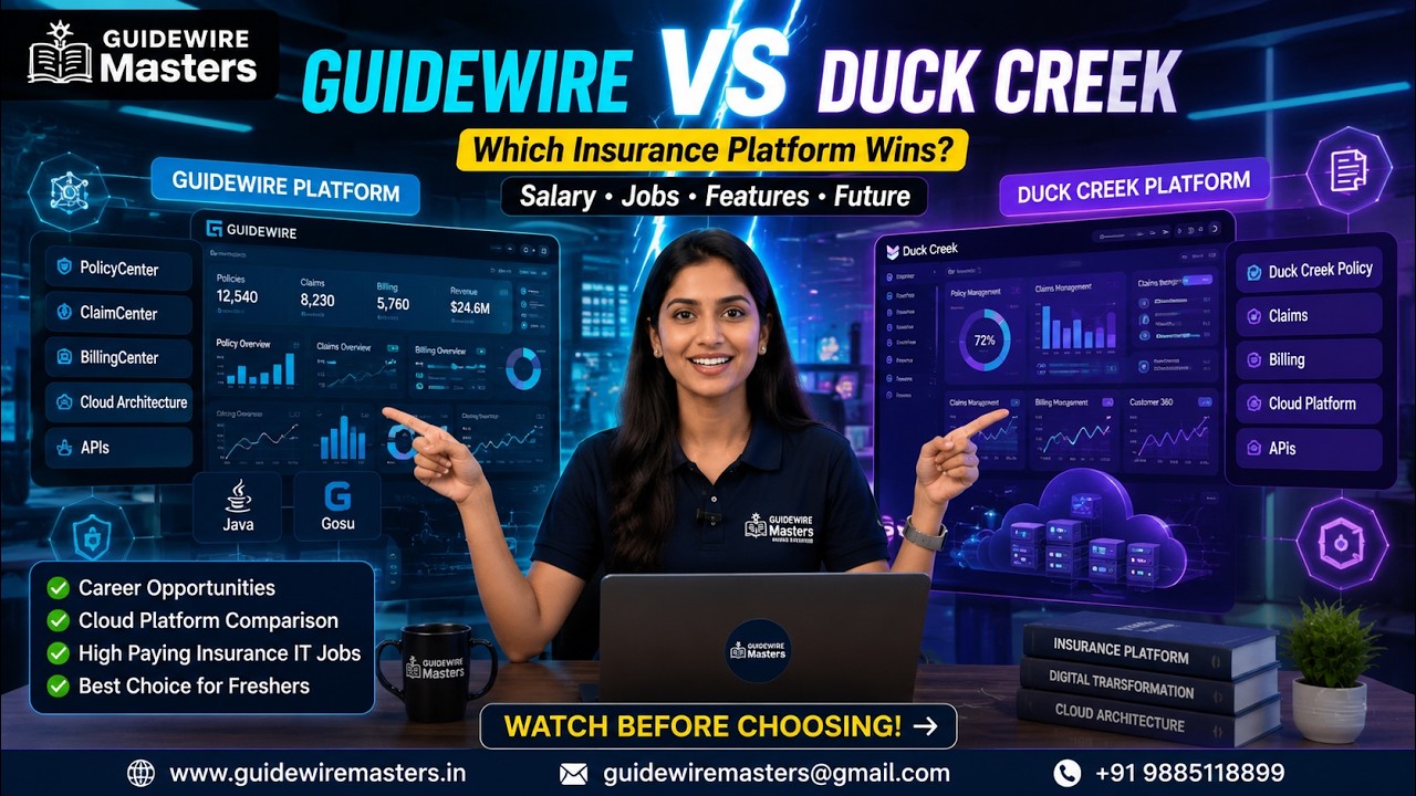 Guidewire vs Duck Creek | Complete Comparison 2026 | Features, Jobs, Salary & Career